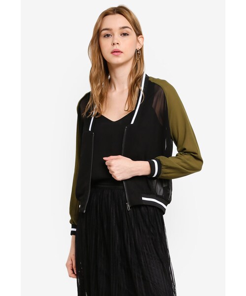 Something Borrowed（サムシングボロウド）の「Sheer Bomber Jacket（）」 WEAR