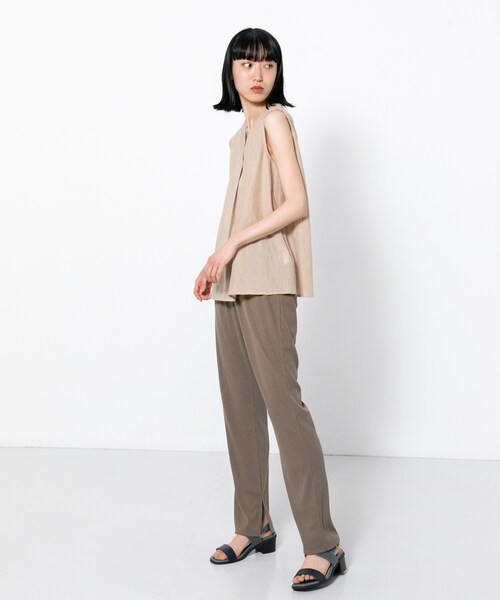 SENSE OF PLACE by URBAN RESEARCH（センスオブプレイスバイアーバンリサーチ）の「カットリブパンツ（パンツ・レディース・BEIGE/BROWN/MOCHA・FREE）」の7枚目の写真