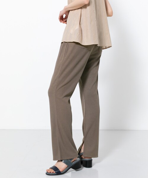 SENSE OF PLACE by URBAN RESEARCH（センスオブプレイスバイアーバンリサーチ）の「カットリブパンツ（パンツ・レディース・BEIGE/BROWN/MOCHA・FREE）」の6枚目の写真