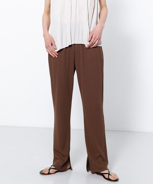 SENSE OF PLACE by URBAN RESEARCH（センスオブプレイスバイアーバンリサーチ）の「カットリブパンツ（パンツ・レディース・BEIGE/BROWN/MOCHA・FREE）」の3枚目の写真