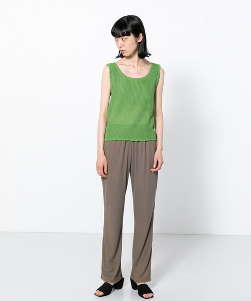 SENSE OF PLACE by URBAN RESEARCH（センスオブプレイスバイアーバンリサーチ）の「カットリブパンツ（パンツ・レディース・BEIGE/BROWN/MOCHA・FREE）」の8枚目の写真