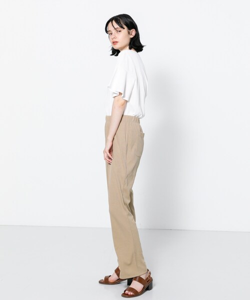 SENSE OF PLACE by URBAN RESEARCH（センスオブプレイスバイアーバンリサーチ）の「カットリブパンツ（パンツ・レディース・BEIGE/BROWN/MOCHA・FREE）」の4枚目の写真