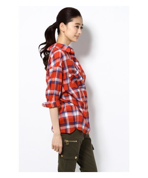 L’Appartement（アパルトモン）の「SMYTHE チェックカシュクールシャツ（シャツ・レディース・レッド・36）」の4枚目の写真