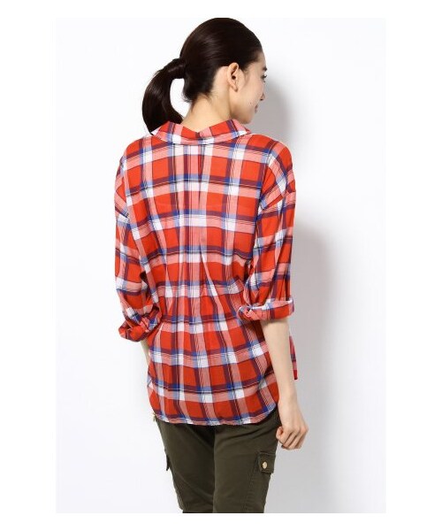 L’Appartement（アパルトモン）の「SMYTHE チェックカシュクールシャツ（シャツ・レディース・レッド・36）」の5枚目の写真