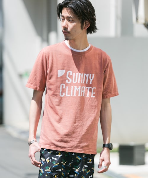 URBAN RESEARCH Sonny Label（アーバンリサーチサニーレーベル）の「ロゴプリントピグメントTシャツ（トップス・メンズ・グリーン/アイボリー/ブルー/ピンク・M/L）」の3枚目の写真
