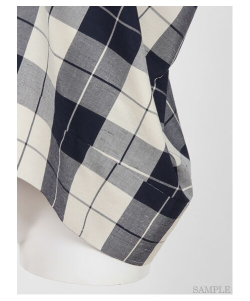 FURFUR（ファーファー）の「MADRAS CHECK BLOUSE（ブラウス・レディース・IVRxNVY/BRWxBLK・F）」の10枚目の写真
