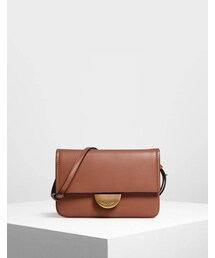CHARLES & KEITH | Metallic Accent Push Lock Pouch(バッグ)