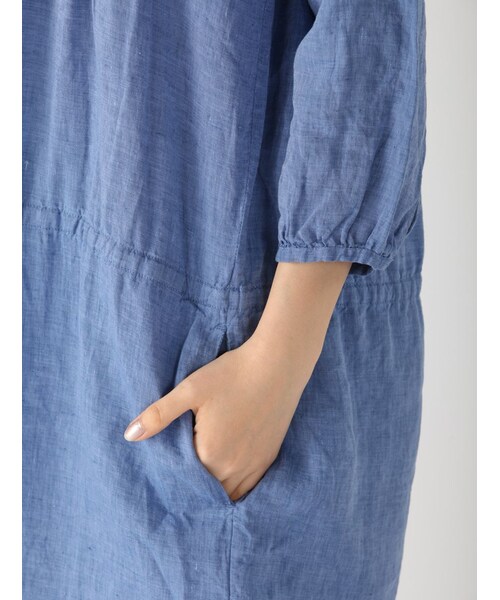 Rinajour（リナジュール）の「RINAフランダースリネンピンタック（ワンピース/ドレス・レディース・OTHER/WHITE/BLUE・F）」の17枚目の写真