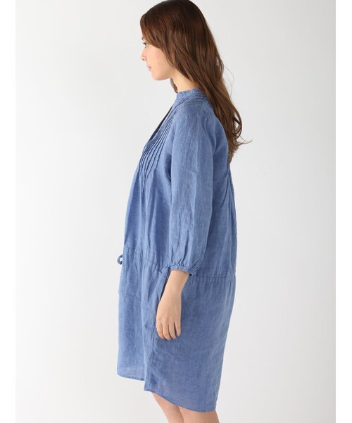 Rinajour（リナジュール）の「RINAフランダースリネンピンタック（ワンピース/ドレス・レディース・OTHER/WHITE/BLUE・F）」の13枚目の写真