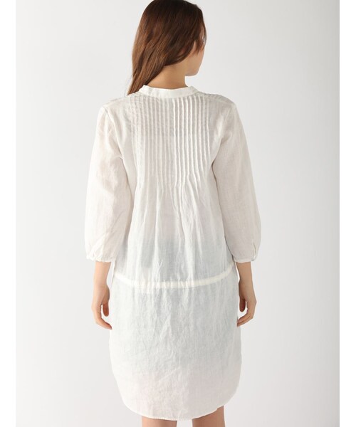 Rinajour（リナジュール）の「RINAフランダースリネンピンタック（ワンピース/ドレス・レディース・OTHER/WHITE/BLUE・F）」の5枚目の写真