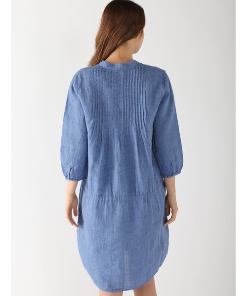 Rinajour（リナジュール）の「RINAフランダースリネンピンタック（ワンピース/ドレス・レディース・OTHER/WHITE/BLUE・F）」の14枚目の写真