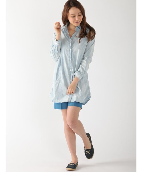 Rinajour（リナジュール）の「インディゴシャンブレーOP（ワンピース/ドレス・レディース・USED/HARD S/W・F）」の13枚目の写真