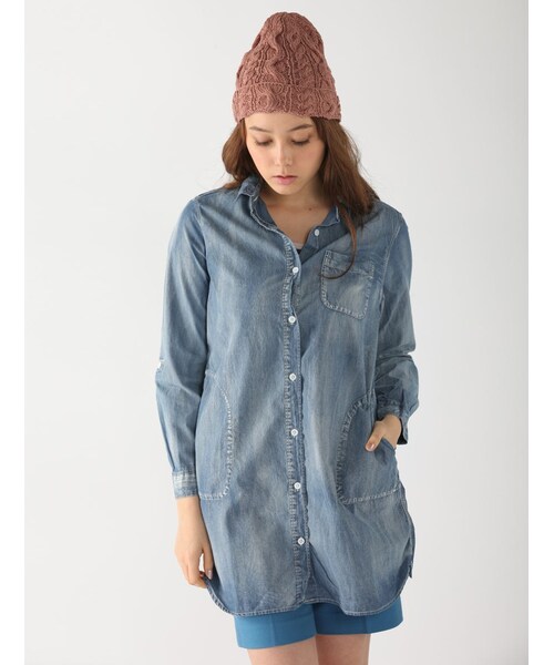 Rinajour（リナジュール）の「インディゴシャンブレーOP（ワンピース/ドレス・レディース・USED/HARD S/W・F）」の3枚目の写真