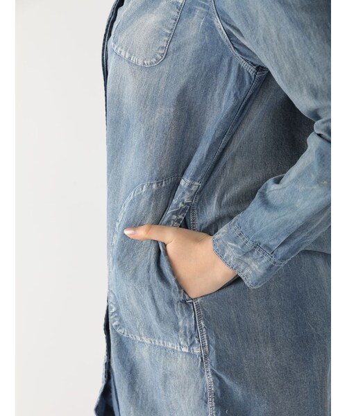 Rinajour（リナジュール）の「インディゴシャンブレーOP（ワンピース/ドレス・レディース・USED/HARD S/W・F）」の9枚目の写真