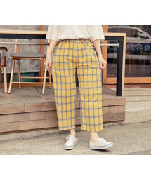 HOTPING | ウエストゴムチェックワイドパンツ(その他パンツ)