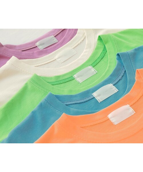 HOTPING(ホッピン)の「RECORDレタリングTシャツ(Tシャツ/カットソー・レディース・White/Purple/Green/Blue/Orange・フリーサイズ)」の3枚目の写真