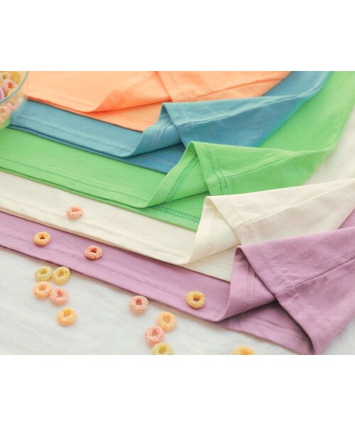 HOTPING(ホッピン)の「RECORDレタリングTシャツ(Tシャツ/カットソー・レディース・White/Purple/Green/Blue/Orange・フリーサイズ)」の5枚目の写真