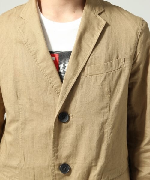 RAGEBLUE(レイジブルー)の「リネンチェスターコート(ジャケット/アウター・メンズ・ベージュ/ネイビー・M/L)」の5枚目の写真