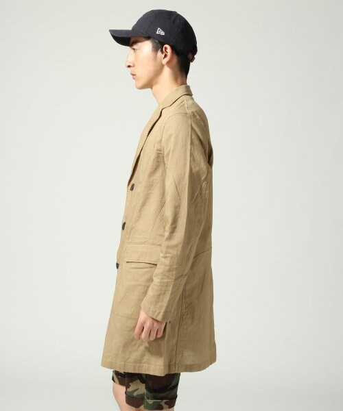 RAGEBLUE(レイジブルー)の「リネンチェスターコート(ジャケット/アウター・メンズ・ベージュ/ネイビー・M/L)」の3枚目の写真