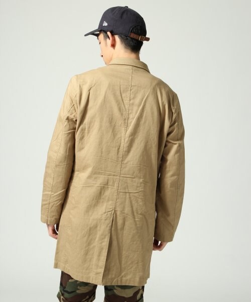 RAGEBLUE(レイジブルー)の「リネンチェスターコート(ジャケット/アウター・メンズ・ベージュ/ネイビー・M/L)」の4枚目の写真
