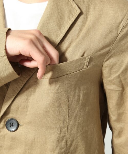 RAGEBLUE(レイジブルー)の「リネンチェスターコート(ジャケット/アウター・メンズ・ベージュ/ネイビー・M/L)」の7枚目の写真