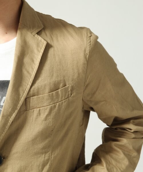 RAGEBLUE(レイジブルー)の「リネンチェスターコート(ジャケット/アウター・メンズ・ベージュ/ネイビー・M/L)」の6枚目の写真