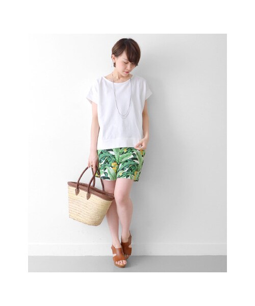 URBAN RESEARCH DOORS(アーバンリサーチドアーズ)の「裏毛半袖プルオーバー(トップス・レディース・ブルー/オフ/杢グレー・one)」の4枚目の写真