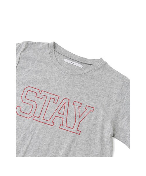 KBF（ケイビーエフ）の「STAY Tシャツ（トップス・レディース・ネイビー/杢グレー/オフ・one）」の9枚目の写真