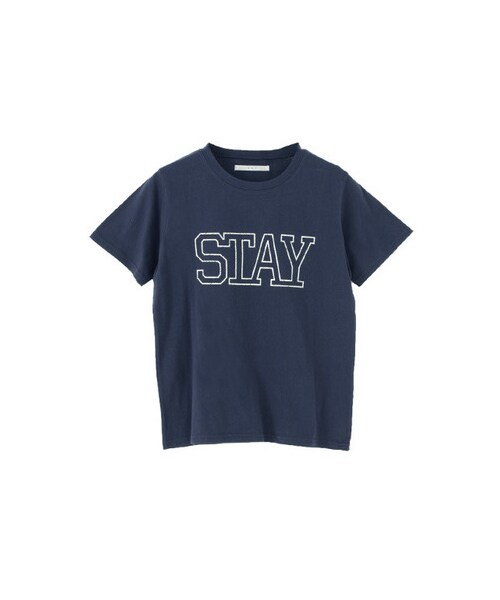KBF（ケイビーエフ）の「STAY Tシャツ（トップス・レディース・ネイビー/杢グレー/オフ・one）」の3枚目の写真