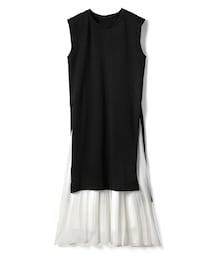 GRL | プリーツスカート×ノースリーブワンピースセットアップ(ワンピース)