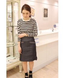 IENA | ツイカチョウメンボーダー柄プルオーバー(トップス)