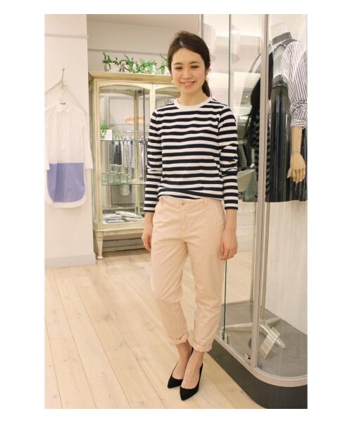 IENA（イエナ）の「ツイカチョウメンボーダー柄プルオーバー（カットソー・Ｔシャツ・レディース・ブラック/ネイビー/ブルー・フリー）」の20枚目の写真