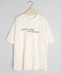 DHOLIC | LOVE MEレタリング半袖Tシャツ(Tシャツ/カットソー)