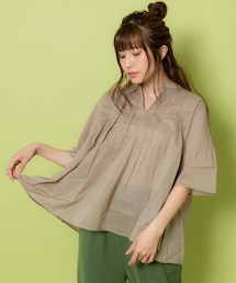 shop DADA | ★ｺｯﾄﾝ100％★ﾎﾞｯｸｽﾀｯｸﾌﾞﾗｳｽ（9S13-6589）(シャツ/ブラウス)