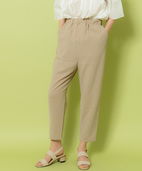 shop DADA(ショップダダ)の「★日本製★ウエストゴムテーパードパンツ(9S12-5372)(その他パンツ・レディース・グリーン/ベージュ・FREE)」の2枚目の写真