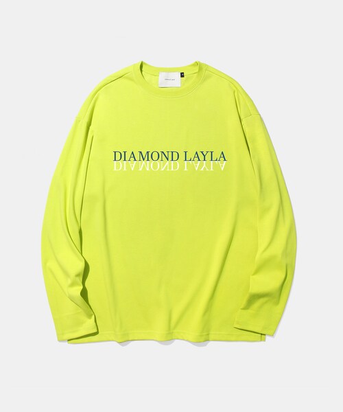 Diamond Layla(ダイアモンドレイラ)の「Layla everlasting love Serif mirror long-sleeve T21 Lime (Tシャツ/カットソー・レディース・グリーン系・SMALL/MEDIUM/LARGE)」の1枚目の写真