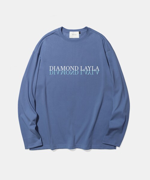Diamond Layla(ダイアモンドレイラ)の「Layla everlasting love Serif mirror long-sleeve T21 Air Force (Tシャツ/カットソー・レディース・ブルー系・SMALL/MEDIUM/LARGE)」の1枚目の写真