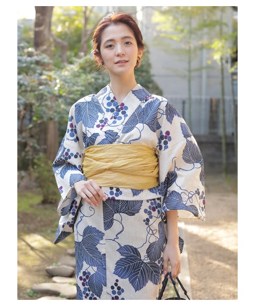 浴衣♡夏の葡萄柄 ネイビー☆アメリカンホリック AMERICAN HOLIC（アメリカンホリック）の「夏の葡萄柄浴衣（）」 - WEAR