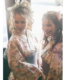 MaisondeFLEUR メゾンドフルール 浴衣 パリブーケ Maison de FLEUR（メゾンドフルール）の「《ライトピンク