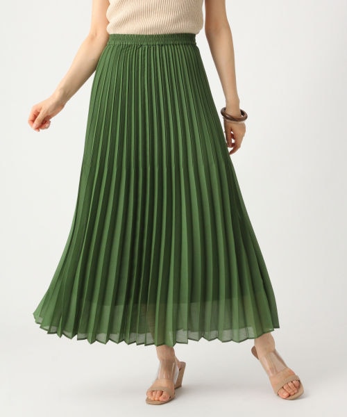 A part by（アパートバイ）の「Ｐムジハナプリーツマキシスカート（スカート・花柄(ナチュラル)/ベージュ/グリーン/花柄(ネイビー)）」の3枚目の写真