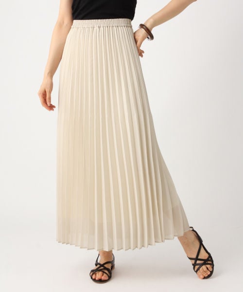 A part by（アパートバイ）の「Ｐムジハナプリーツマキシスカート（スカート・花柄(ナチュラル)/ベージュ/グリーン/花柄(ネイビー)）」の2枚目の写真