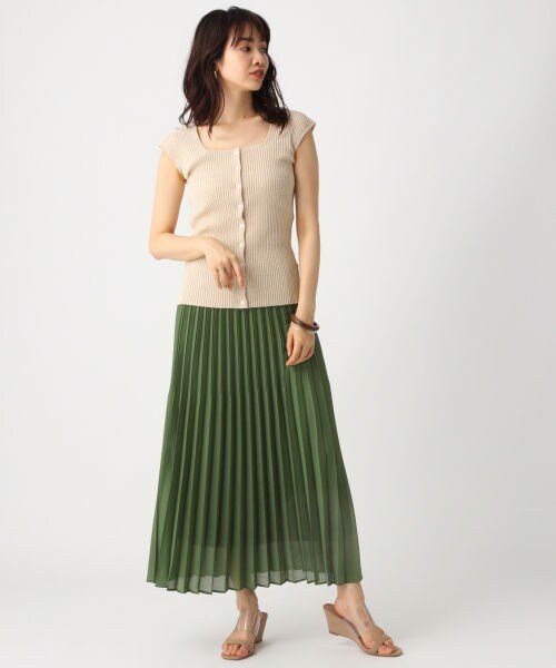 A part by（アパートバイ）の「Ｐムジハナプリーツマキシスカート（スカート・花柄(ナチュラル)/ベージュ/グリーン/花柄(ネイビー)）」の7枚目の写真