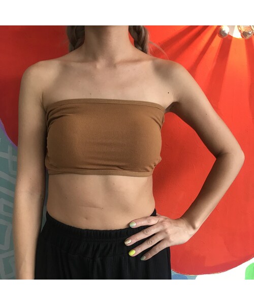 no brand（ノーブランド）の「リブチューブトップ（ブラジャー・レディース・その他）」の4枚目の写真