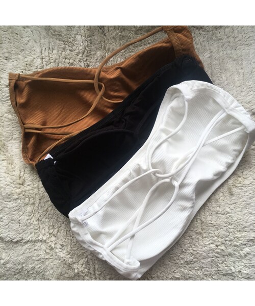 no brand（ノーブランド）の「リブチューブトップ（ブラジャー・レディース・その他）」の8枚目の写真