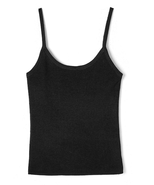 GRL（グレイル）の「リブニットキャミソール（キャミソール・レディース・オフホワイト/ブラック・M）」の2枚目の写真