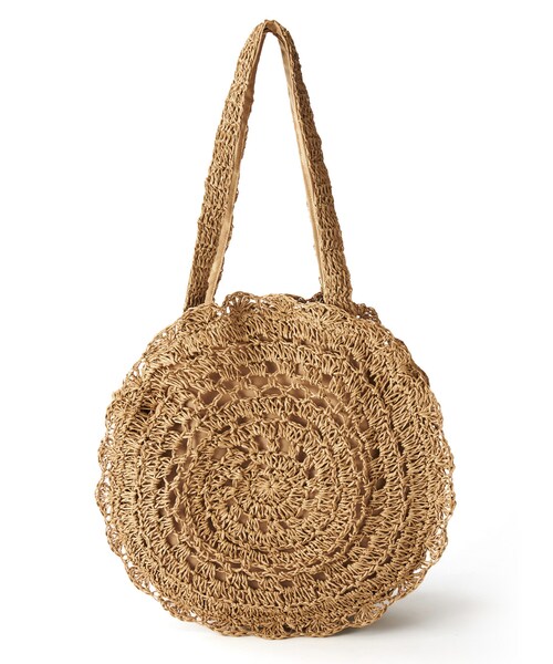 GRL（グレイル）の「ペーパーサークルトートバッグ（トートバッグ・レディース・ブラウン/ベージュ・F）」の2枚目の写真