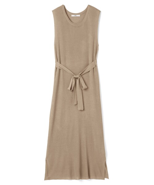 GRL（グレイル）の「ウエストリボンニットワンピース（ワンピース・レディース・ブラック/ベージュ・F）」の2枚目の写真