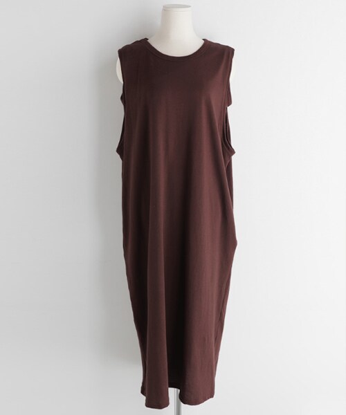 DHOLIC(ディーホリック)の「スリーブレスコットンロングワンピース(ワンピース・レディース・オレンジ/ブラウン/イエロー/ブラック・FREE)」の3枚目の写真