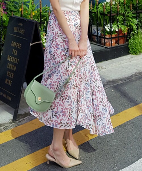 DHOLIC（ディーホリック）の「リーフパターンマーメイドスカート（スカート・レディース・ブルー/ピンク/グリーン・FREE）」の3枚目の写真