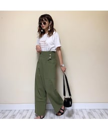 SaaCha | ハイウエストラップワイドパンツ(その他パンツ)